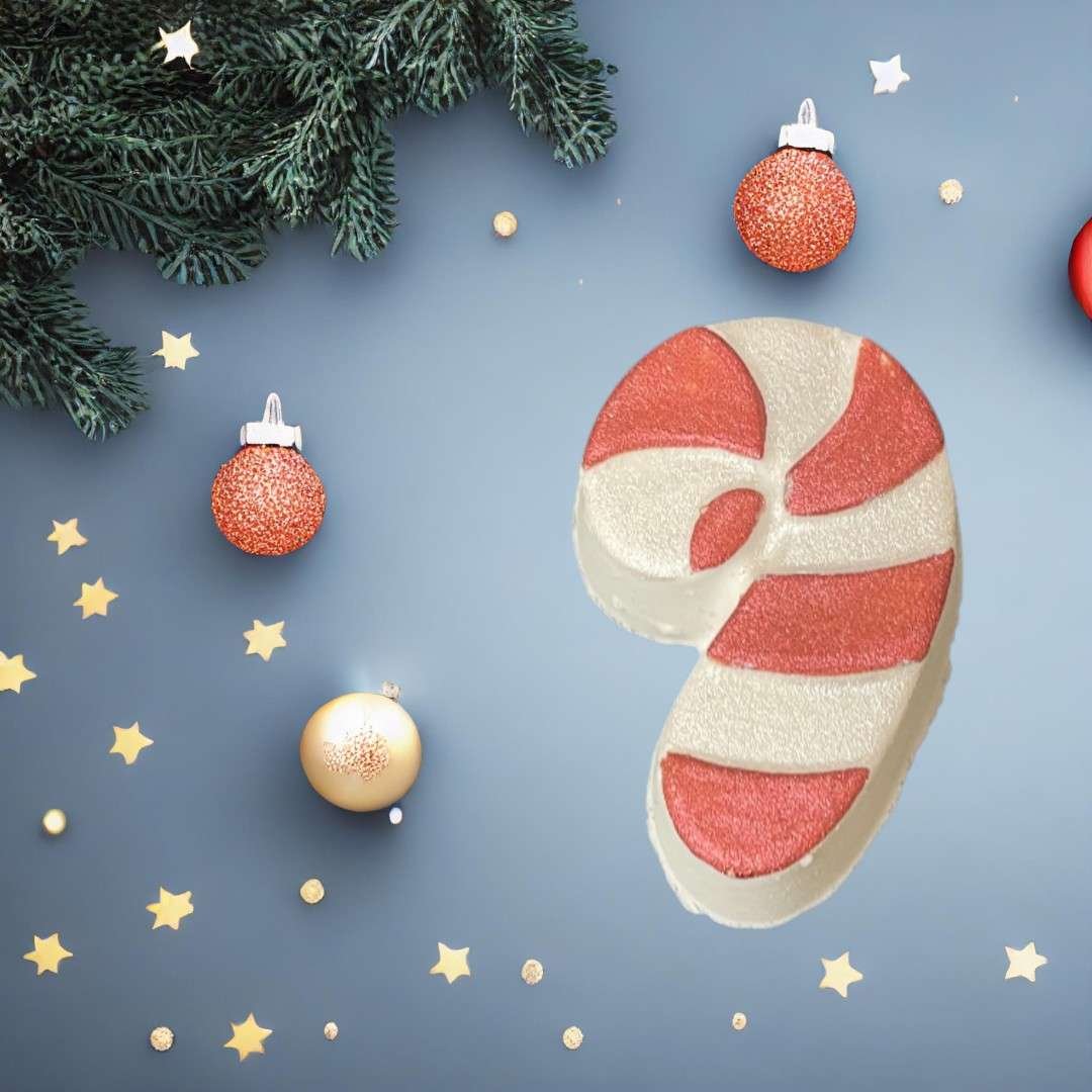 Winter Night Stars Bath Bomb (Candy Cane)