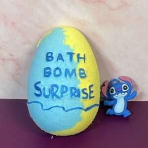 Blue Raspberry Slushy Surprise Bath Bomb With Stitch Figurines